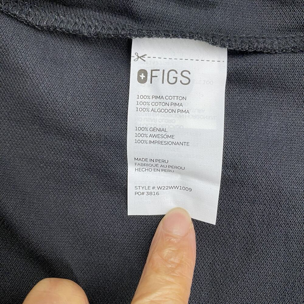 FIGS PRO Ella Scrub Polo Women’s XL Black Technical Pique Pima Cotton NWT - Picture 7 of 14